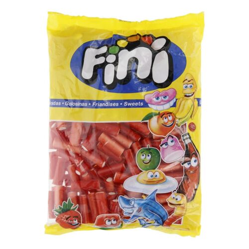 Fini Mini Kabels Fraise Bonbons Gélifiés Saveur Fraise 1000g Gourmandise Sucrée Plaisir Fruitée