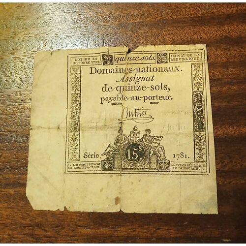 Assignat De 15 Sols