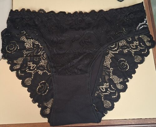 Lot De 5 Culottes Noires En Dentelle