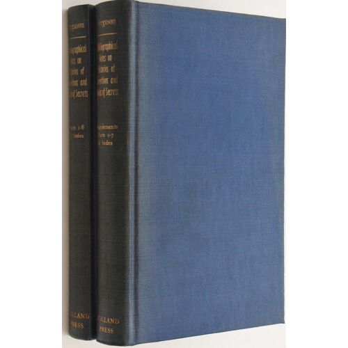 Bibliographical Notes On Histories Of Inventions And Books Of Secrets - John Ferguson (Holland, 1959 ; 2 Vol. In One)