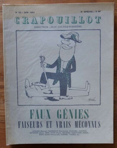 Crapouillot - Numéro 53 De Juin 1961 : « Faux Génies, Faiseurs Et Vrais Méconnus »