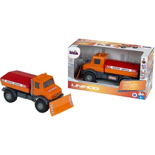 Camion chasse-neige saleur KLEIN Mercedes-Benz Unimog 1:24