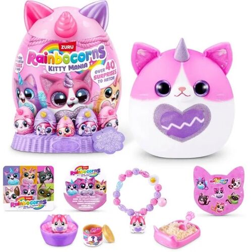 Peluche surprise ZURU Rainbocorns Kitty Mania multicolore