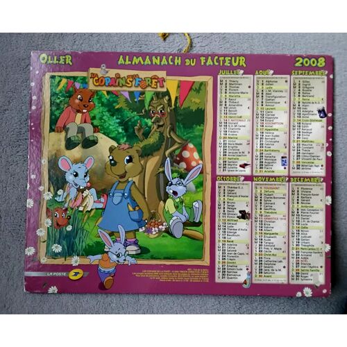 Almanach Du Facteur- Année 2008 - Les Copains De La Forêt - (Départ 63)
