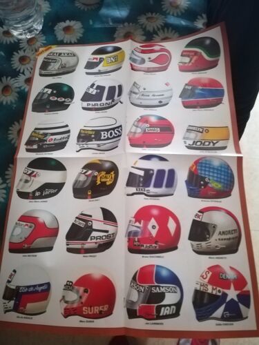 Poster Casques Pilotes Formule 1