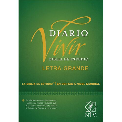 Biblia De Estudio Del Diario Vivir Ntv, Letra Grande (Tapa Dura, Índice, Letra Roja)