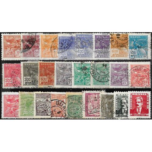 Brésil, Déstockage, Joli Lot 25 Beaux Timbres Oblitérés, Anciens, Tous Différents. Annonce Contractuelle, Les Timbres Que Vous Recevrez Sont Ceux De La Photo !