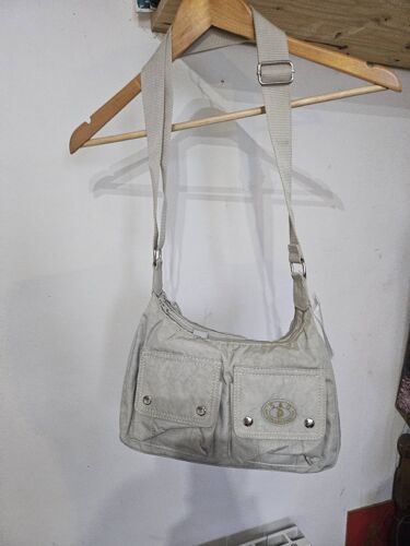 Sac femme en nylon à bandoulière hyper léger Beige - S&G Collection 708x