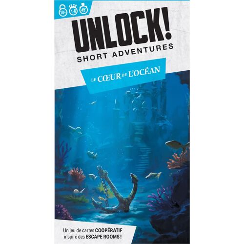 Asmodee Unlock! Short Adv. : Le Coeur De L'océan 30 Min Jeu De Cartes