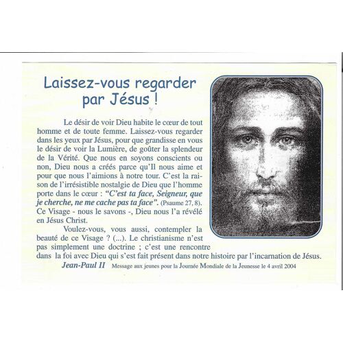 Carte De Collection Laissez-Vous Regarder Par Jésus !