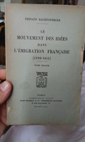 Le Mouvement Des Idées Dans L'Émigration Française