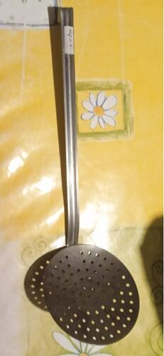 Ecumoire - Avec Crochet - En Inox - 35 Cm - Réf 08