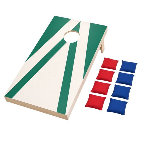 Jeu De Cornhole En Bois – Planche + 8 Sacs Colorés | Jeu D’Adresse Extérieur Pour Jardin &amp; Famille