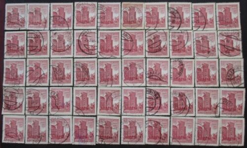 Autriche N°872a X 50 Papier Jaunatre Oblitéré