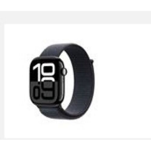 Apple Watch Series 10 GPS 46mm Boîtier en Aluminium Noir de Jais avec Boucle Sport Encre Violette --