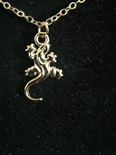 Collier Acier Inoxydable Doré Lezard
