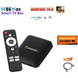 Android TV 14.0 IP-TV Box 4k Quad Core 2.4g/5g Wifi, Ethernet, 2Go/ 16Go