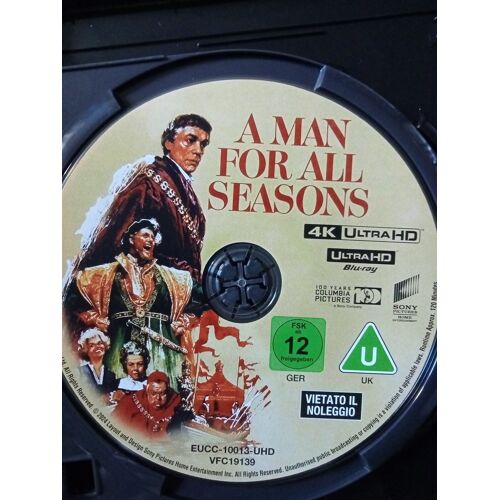 A Man For All Seasons / Un Homme Pour L'Éternité En 4k + Blu-Ray