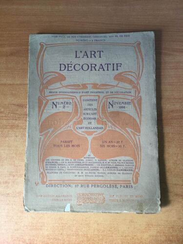 L'art Decoratif N° 2 1898 Revue Internationale D'art Industriel Et De Décoration