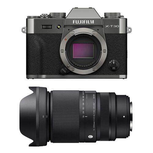 FUJIFILM X-T30 III ANTHRACITE + Objectif SIGMA 16-300 f/3.5-6.7 DC OS Contemporary Garanti 3 ans