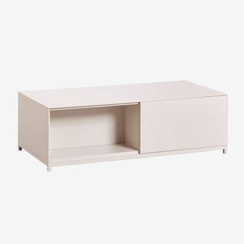 Table basse rectangulaire 120x60 cm en MDF Kivora Blanc Gardenia