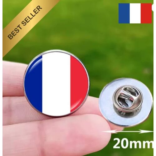 Pins Pin Badge Pin'S Drapeau France Francais Française Rond Cocarde Papillon
