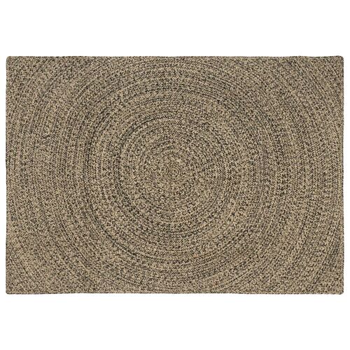 Vidaxl Tapis Naturel Et Noir 120 X 170 Cm Jute