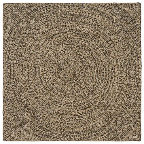 Vidaxl Tapis Naturel Et Noir 120 X 120 Cm Jute