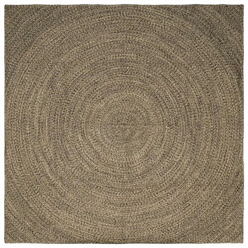 Vidaxl Tapis Naturel Et Noir 240 X 240 Cm Jute