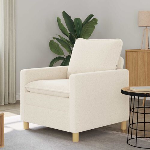 vidaXL Canapé Crème 76 x 81 x 87,5 cm Tissu