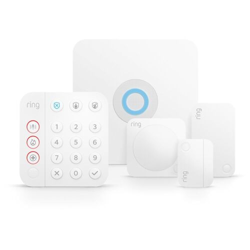 Ring Alarm Security Kit, 5 piece - 2nd Generation système d'alarme de sécurité Wifi Blanc