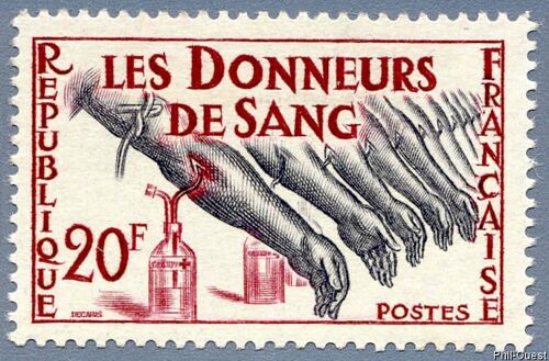 Hommage Aux Donneurs De Sang Année 1959 N° 1220 Yvert Et Tellier Luxe