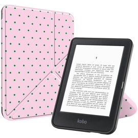 imoshion Étui de liseuse portefeuille design Pliable Kobo Clara Colour / BW Happy Dots