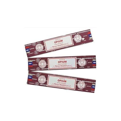 Encens Satya Nag Champa Opium Lot de 3 paquets