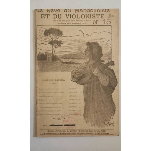 Partition Le Rêve Du Mandoliniste N° 15 Choisis Par Honoré Pion