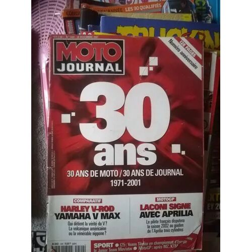 Moto Journal 1499 De 2001 Laconi,Harley V-Rod 1130,Yamaha 1200 Vmax,