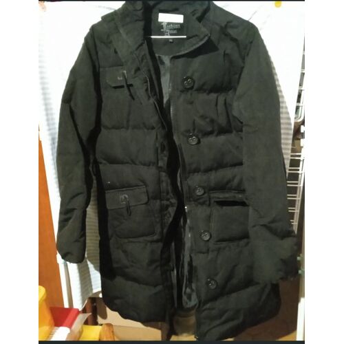 Manteau Femme - A Capuche Amovible - " Fashion Addict " - Noir - En Polyester - Taille L