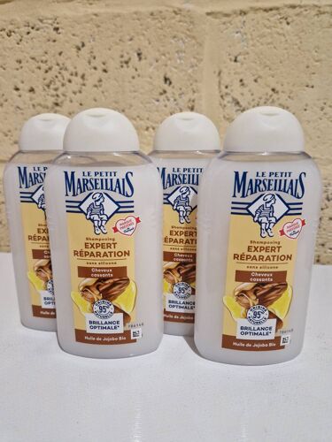 Lot De 4 Shampoing Le Petit Marseillais Expert Réparation Huile De Jojoba 4x250ml 