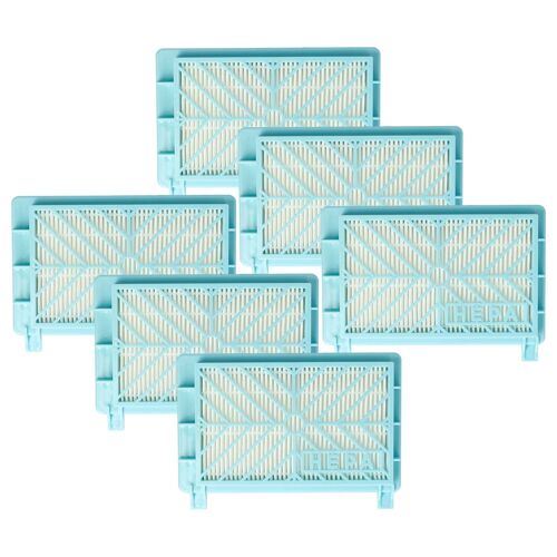 vhbw 6x filtre compatible avec Philips HR889806, HR8900/15, HR8900, HR8900/14, HR8900/12, HR8898/06 aspirateur - filtre HEPA noir / blanc