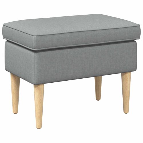 vidaXL Pouf Gris clair 55 x 35 x 41 cm 100 % polyester