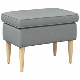 vidaXL Pouf Gris clair 55 x 35 x 41 cm 100 % polyester