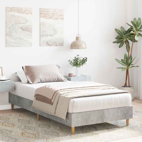 vidaXL Cadre de lit Gris béton 80 x 200 cm Bois d'ingénierie
