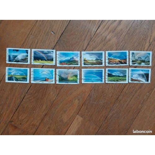 Série De Timbres Complète Entre Ciel Et Terre
