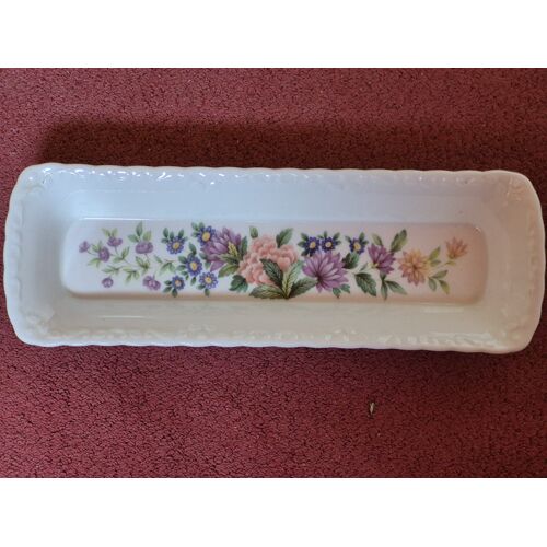 Petit Plat Ou Vide-Poche En Porcelaine Fine Anglaise De Marque Coalport Motif Mayfield N°56