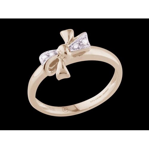 Diamant-Unique - Bague Petit NUd En Or Rose 375 & Diamants T50