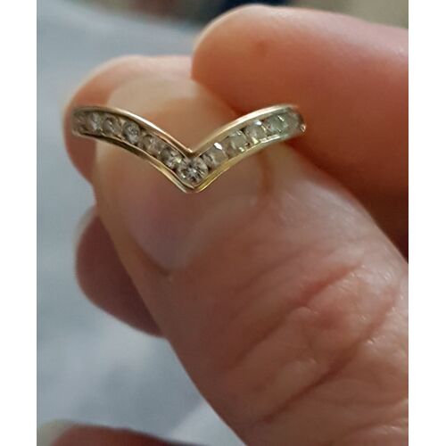 Maty - Bague En Or 750 18 Carats Et Diamants Sertis Rail T52
