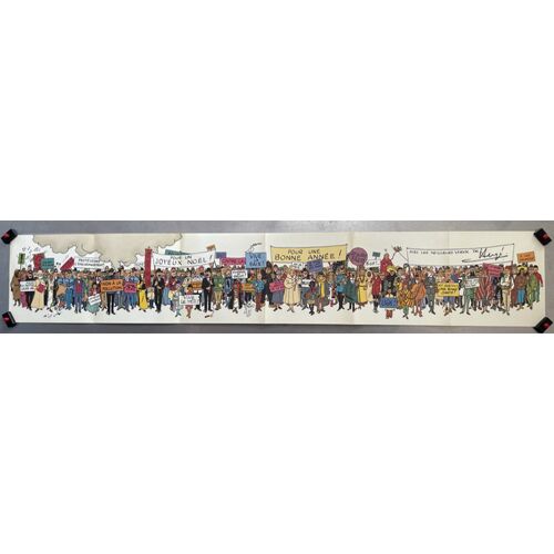 Fresque "Tintin - Bonne Année - Avec Les Meilleurs Voeux De Hergé" - Moulinsart 2011