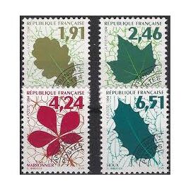 Feuilles D'Arbres (1) Série Complète Année 1994 Timbres Préoblitérés N° 232 233 234 235 Yvert Et Tellier Luxe