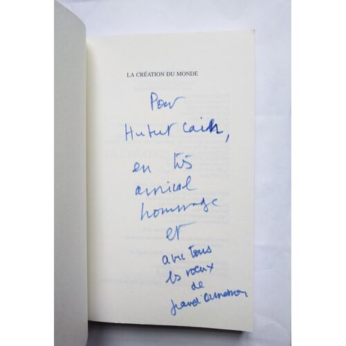 Jean D'Ormesson La Création Du Monde Avec Un Envoi Autographe Signé 2006 Robert Laffont