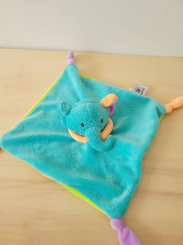 Doudou éléphant bleu u